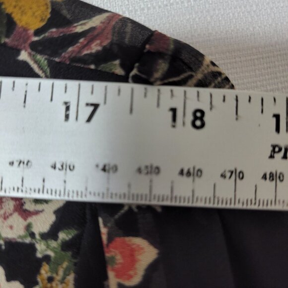 Style & Co Womens Tunic Top Sz 2X Button Up Pin Tuck Bodice Black & Peach Floral - Picture 8 of 12